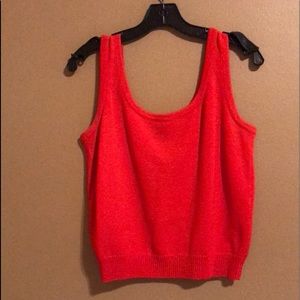 St. John Orange sleeveless shell